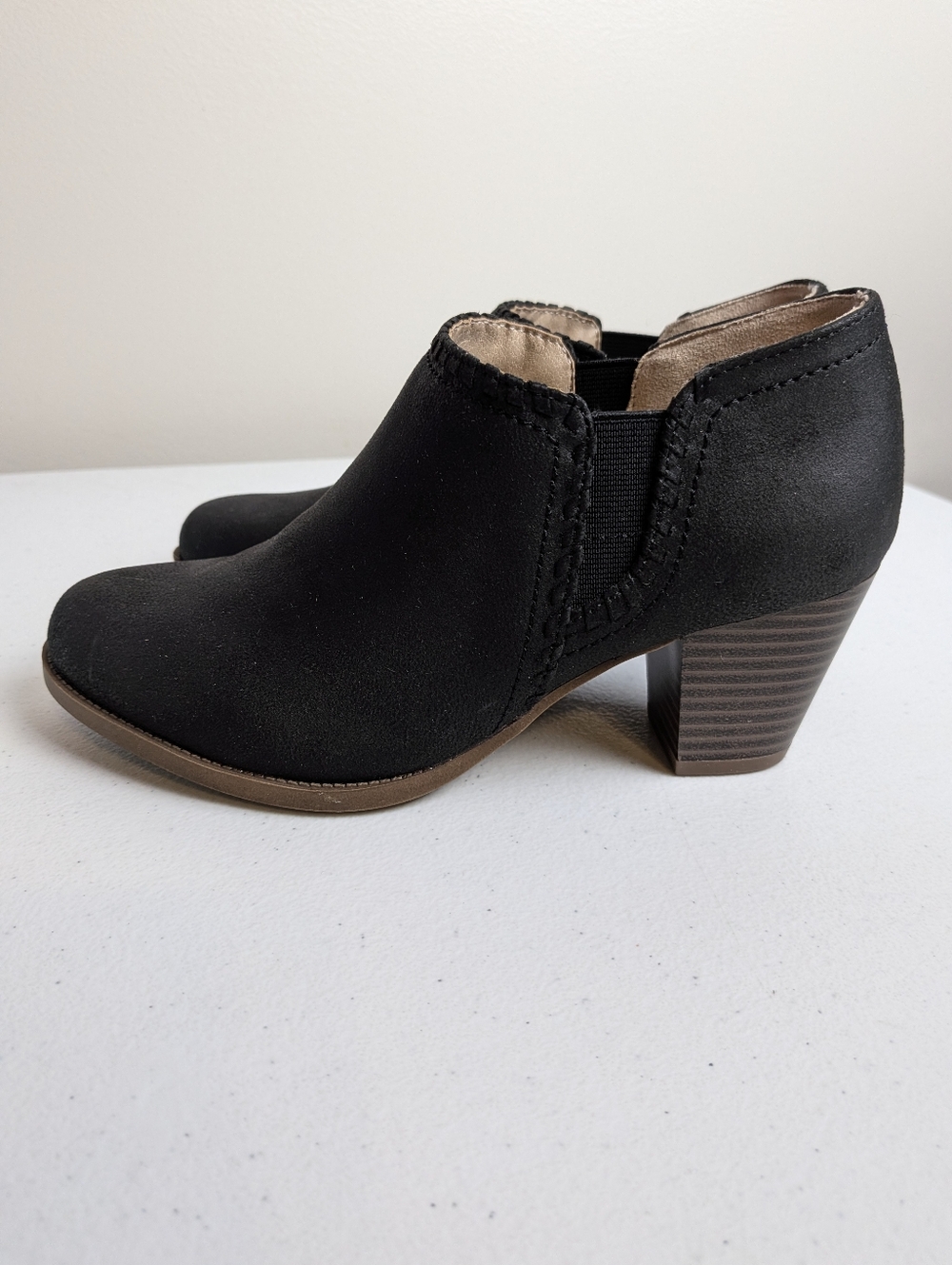 Lifestride Joelle Black Ankle Slip On Boots Velocity 2.0 Soft System 2.5 Heel 6M